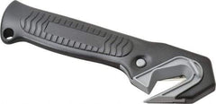 ICT - Fixed Safety Cutter - 1-3/4" Blade, Black Ergonomic Grip Handle, 2 Blades Included - Americas Tooling