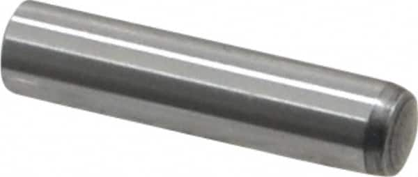 Value Collection - 5mm Diam x 22mm Pin Length Grade 8 Alloy Steel Precision Dowel Pin - Bright Finish, 1 Rounded End - Americas Tooling