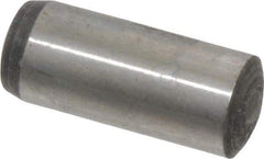 Value Collection - 8mm Diam x 20mm Pin Length Grade 8 Alloy Steel Precision Dowel Pin - Bright Finish, 1 Rounded End - Americas Tooling