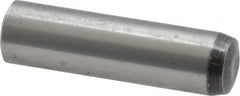 Value Collection - 8mm Diam x 30mm Pin Length Grade 8 Alloy Steel Precision Dowel Pin - Bright Finish, 1 Rounded End - Americas Tooling