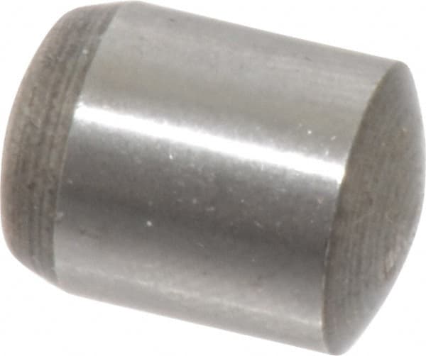 Value Collection - 10mm Diam x 14mm Pin Length Grade 8 Alloy Steel Precision Dowel Pin - Bright Finish, 1 Rounded End - Americas Tooling