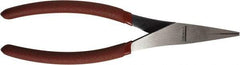 Paramount - 8" OAL, 1-9/16" Jaw Length x 5/8" Jaw Width, Duckbill Pliers - Serrated Jaw, Plastic Dipped Handles - Americas Tooling