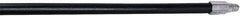 Rubbermaid - 60 x 1-1/16" Wood Handle for Push Brooms - Threaded Connection, Black - Americas Tooling