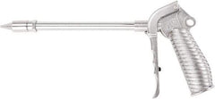 Value Collection - 230 Max psi Quiet Safety Nozzle Pistol Grip Blow Gun - 1/4 NPT Inlet, 12" Tube Length, Chrome Plated Aluminum - Americas Tooling