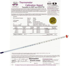 H-B Instruments - -20 to 110°C, Organic Filled Precision Thermometer - 12 Inch Immersion Length - Americas Tooling