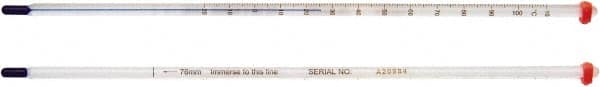 H-B Instruments - -1 to 51°C, Organic Filled Precision Thermometer - 18 Inch Immersion Length - Americas Tooling