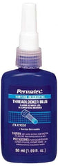 Permatex - 50 mL Bottle, Blue, Medium Strength Liquid Threadlocker - Series 243, 24 hr Full Cure Time, Hand Tool Removal - Americas Tooling