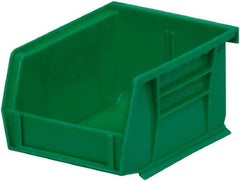 Akro-Mils - 10 Lb. Load Capacity, 5-3/8" Deep, Green Polymer Hopper Stacking Bin - 3" High x 4-1/8" Wide x 5-3/8" Long - Americas Tooling