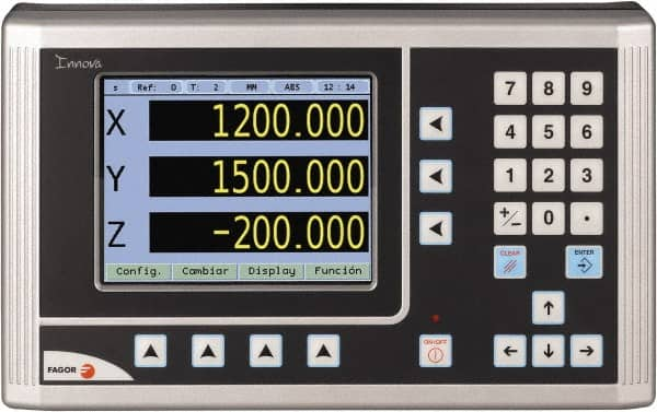 Fagor - 4 Axis, Milling DRO System - 1µm Resolution, 5µmm Accuracy, LCD Display - Americas Tooling