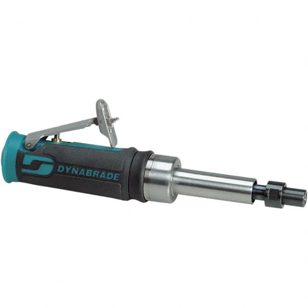 Dynabrade - 1/4" Collet, Straight Handle, Air Extended Length Die Grinder - 25,000 RPM, Front Exhaust, 20 CFM, 0.4 hp, 90 psi, 1/4" Inlet - Americas Tooling