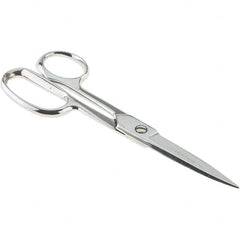 Heritage Cutlery - 3" LOC, 9-1/8" OAL Chrome Plated Heavy Duty Scissors/Shears - Left Hand, Metal Straight Handle - Americas Tooling