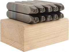 C.H. Hanson - 10 Piece, 1/4" Character Steel Stamp Set - Double Digit Figures, Double Digits - Americas Tooling