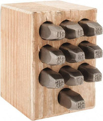 C.H. Hanson - 10 Piece, 1/4" Character Steel Stamp Set - Double Digit Figures, Double Digits - Americas Tooling