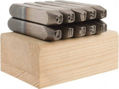 C.H. Hanson - 10 Piece, 1/4" Character Steel Stamp Set - Double Digit Figures, Double Digits - Americas Tooling