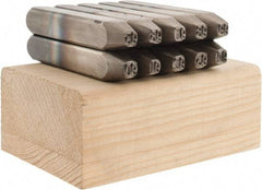 C.H. Hanson - 10 Piece, 3/16" Character Steel Stamp Set - Double Digit Figures, Double Digits - Americas Tooling