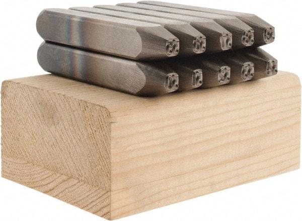 C.H. Hanson - 10 Piece, 3/16" Character Steel Stamp Set - Double Digit Figures, Double Digits - Americas Tooling