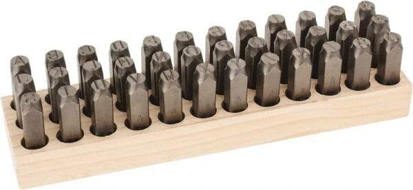 C.H. Hanson - 36 Piece, 1/2" Character Steel Stamp Set - Letters & Figures, Standard - Americas Tooling