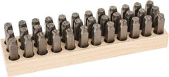 C.H. Hanson - 36 Piece, 1/2" Character Steel Stamp Set - Letters & Figures, Standard - Americas Tooling