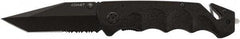 Coast Cutlery - 3-1/4" Blade, 8.12" OAL, Partially Serrated Multi-Blade Knife - 4.87" Closed Length, Aluminum - Americas Tooling