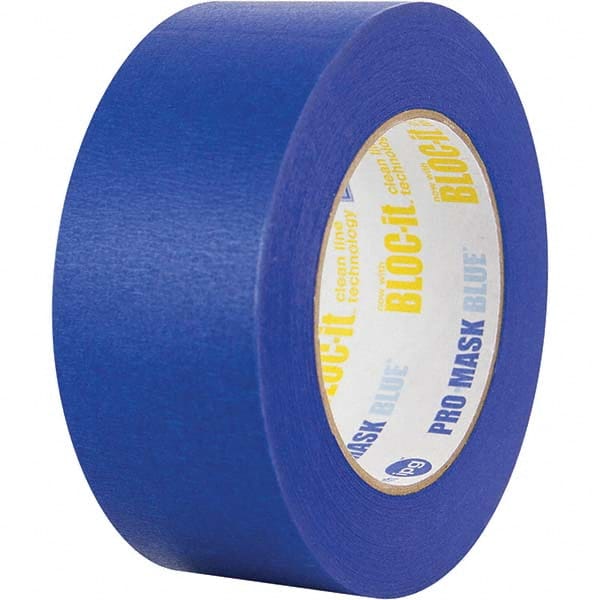 Masking Paper: 24 mm Wide, 54.8 m Long, 5.5 mil Thick, Blue Crepe Paper, Rubber Adhesive, 23 lb/in Tensile Strength