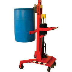 Wesco Industrial Products - 1,100 Lb Load Capacity, 30, 55 & 85 Gal Drum Grab - 41" Wide x 66" High, 4 Steel Wheels - Americas Tooling