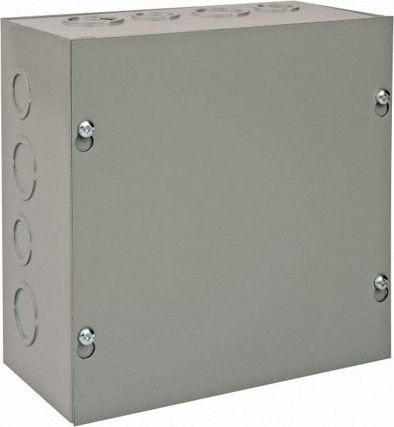 nVent Hoffman - Steel Junction Box Enclosure Screw Flat Cover - NEMA 1, 8" Wide x 8" High x 4" Deep - Americas Tooling