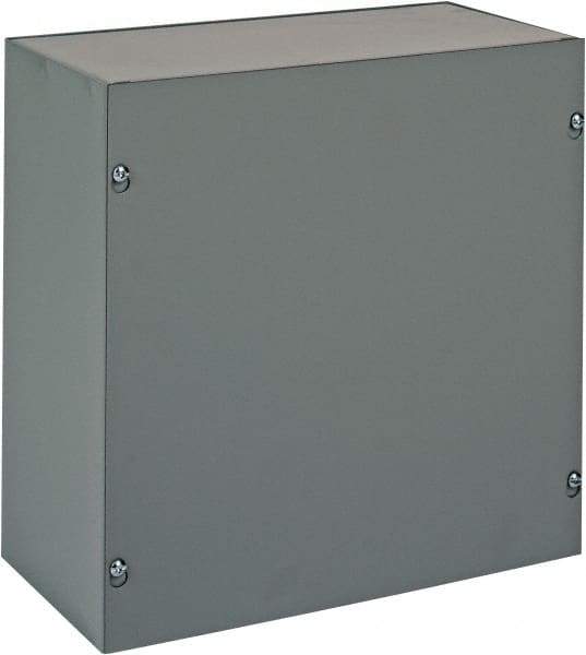 nVent Hoffman - Steel Junction Box Enclosure Screw Flat Cover - NEMA 1, 12" Wide x 12" High x 6" Deep - Americas Tooling