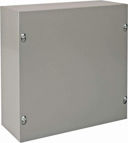 nVent Hoffman - Steel Junction Box Enclosure Screw Flat Cover - NEMA 1, 10" Wide x 10" High x 4" Deep - Americas Tooling