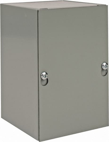 nVent Hoffman - Steel Junction Box Enclosure Screw Flat Cover - NEMA 1, 4" Wide x 6" High x 4" Deep - Americas Tooling