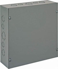 nVent Hoffman - Steel Junction Box Enclosure Screw Flat Cover - NEMA 1, 12" Wide x 12" High x 4" Deep - Americas Tooling