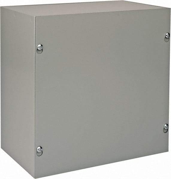 nVent Hoffman - Steel Junction Box Enclosure Screw Flat Cover - NEMA 1, 10" Wide x 10" High x 6" Deep - Americas Tooling