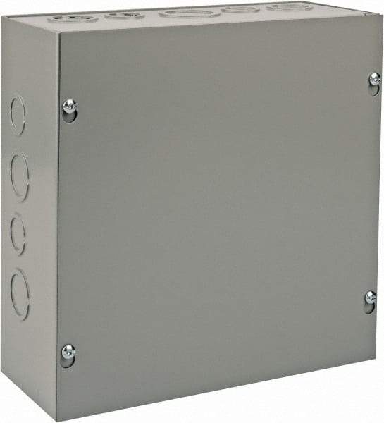 nVent Hoffman - Steel Junction Box Enclosure Screw Flat Cover - NEMA 1, 10" Wide x 10" High x 4" Deep - Americas Tooling