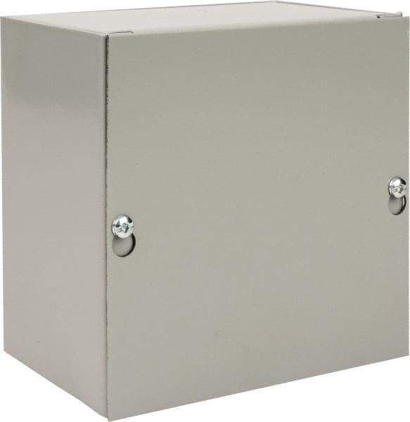 nVent Hoffman - Steel Junction Box Enclosure Screw Flat Cover - NEMA 1, 6" Wide x 6" High x 4" Deep - Americas Tooling