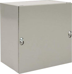 nVent Hoffman - Steel Junction Box Enclosure Screw Flat Cover - NEMA 1, 6" Wide x 6" High x 4" Deep - Americas Tooling