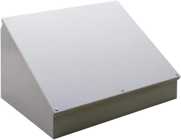 nVent Hoffman - Steel Junction Box Enclosure Hinge Sloped Cover - NEMA 12, 13, 305mm Wide x 203 mm High x 180mm Deep - Americas Tooling