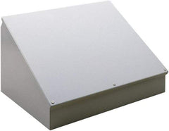 nVent Hoffman - Steel Junction Box Enclosure Hinge Sloped Cover - NEMA 12, 13, 508mm Wide x 203 mm High x 180mm Deep - Americas Tooling