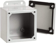 nVent Hoffman - Steel Junction Box Enclosure Screw Flat Cover - NEMA 12, 13, 6" Wide x 6" High x 4" Deep - Americas Tooling