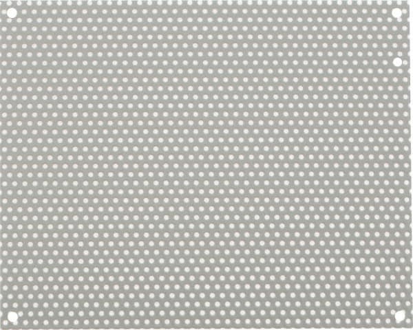 nVent Hoffman - 8-1/4" OAW x 10-1/4" OAH Powder Coat Finish Electrical Enclosure Perforated Panel - 12" x 10" Box, 16 Gauge Steel, Use with A12N104/A12N106/A12R106HCR - Americas Tooling