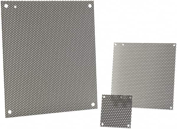 nVent Hoffman - 10-1/4" OAW x 10-1/4" OAH Powder Coat Finish Electrical Enclosure Perforated Panel - 12" x 12" Box, 16 Gauge Steel, Use with A12N124/A12N126/A12N128 - Americas Tooling