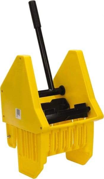 PRO-SOURCE - 32 Qt Plastic Wringer - 11-1/2" Long x 17" High x 12-1/2" Wide, Yellow, Steel Handle - Americas Tooling