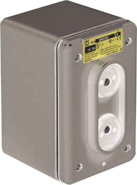 Schneider Electric - 2 Operator, Pushbutton Control Station - Blank (Legend), Momentary Switch, 2NO/2NC Contact, NEMA 4 - Americas Tooling