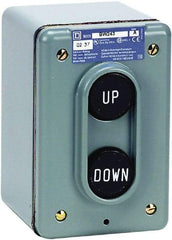 Schneider Electric - 2 Operator, Pushbutton Pendant Control Station - Up-Down (Legend), Maintained Switch, 2NO Contact, NEMA 4 - Americas Tooling