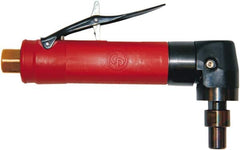 Chicago Pneumatic - 1/4" Collet, Angle Handle, Air Angle Die Grinder - 12,000 RPM, Rear Exhaust, 16.9 CFM, 0.5 hp, 90 psi, 6.35mm Inlet - Americas Tooling