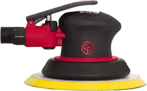 Chicago Pneumatic - 12,000 OPM, 8 CFM Air Consumption, Palm Air Orbital Sander - Round Pad, 1/4" Inlet - Americas Tooling