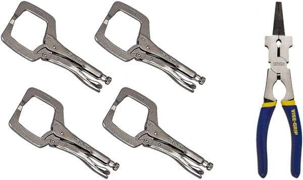 Irwin - 11" OAL C-Clamp Locking Pliers - 2-5/8" Jaw Depth - Americas Tooling