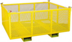 Machining & Welding - 60" Long x 48" Wide x 24" High Steel Basket-Style Bulk Container - 2,500 Lb. Load Capacity - Americas Tooling