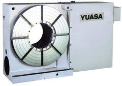 Yuasa - 1 Spindle, 25 Max RPM, 15.75" Table Diam, 2 hp, Horizontal & Vertical CNC Rotary Indexing Table - 500 kg (1100 Lb) Max Horiz Load, 281.94mm Centerline Height - Americas Tooling