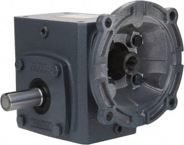 Boston Gear - 3 Centerline Distance, 40:1, 44 RPM Output, 1.78 Input Horsepower, 2,041 Lbs. Max Torque, Speed Reducer - Part No. F730-40-B5-G, 1-1/4" Shaft Diam, Single Shaft Left, 7/8" Bore, 8.88" High, 56C NEMA - Americas Tooling