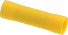 Thomas & Betts - 12 to 10 AWG Compatible, Vinyl Fully Insulated, Crimp-On Butt Splice Terminal - Copper Contacts, 1.024" OAL, Yellow - Americas Tooling