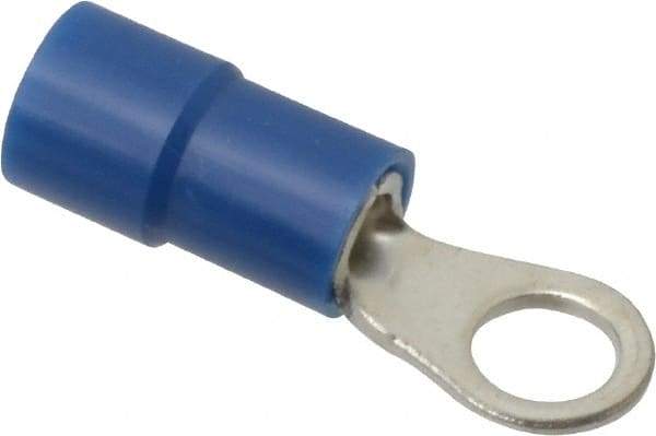 Thomas & Betts - 16-14 AWG Partially Insulated Crimp Connection Circular Ring Terminal - #8 Stud, 0.803" OAL x 0.26" Wide, Tin Plated Copper Contact - Americas Tooling